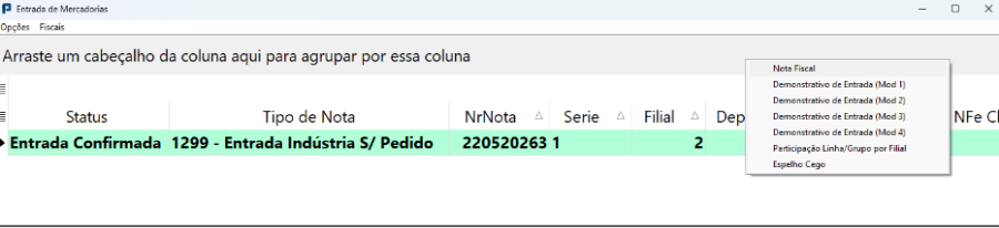 Fazer uma entrada propria