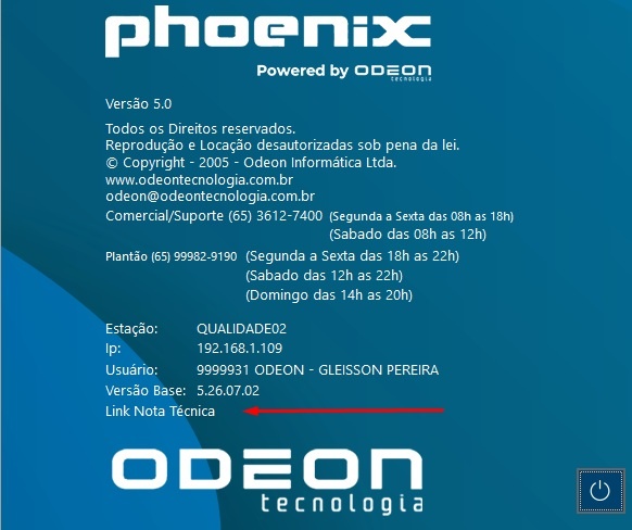  Implementar link de nota técnica para menu help > sobre